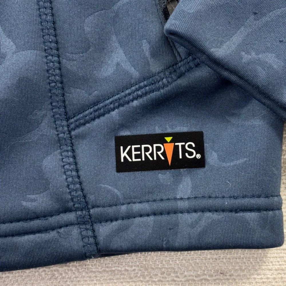 Kerrits Girls Blue Horse Print Full Zip Equestrian Fleece Jacket Large L
